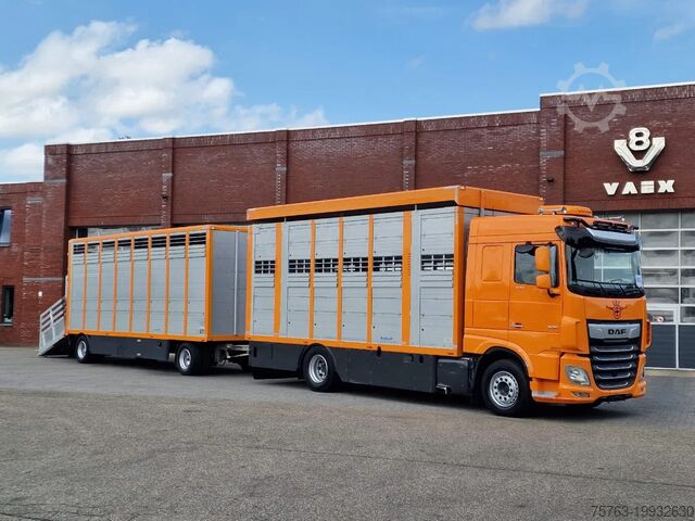Перевозка крупного рогатого скота DAF XF 530 4x2 - Livestock Menke + 2018 Menke trail...