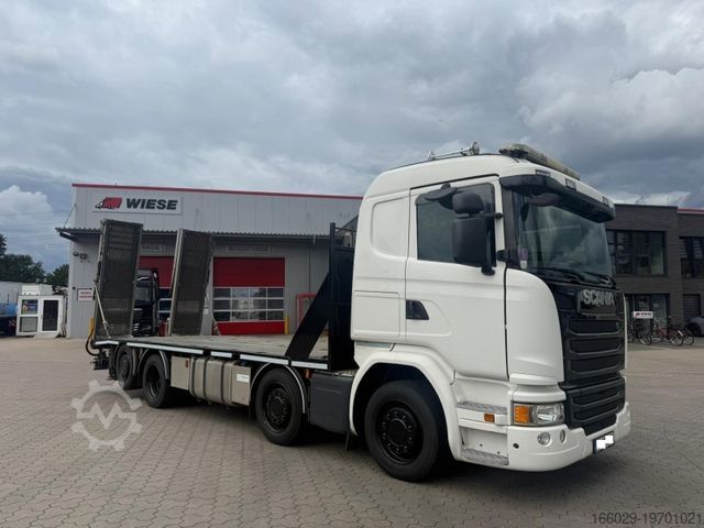 Автовоз SCANIA G450 Baumaschinentransporter mit Rampen