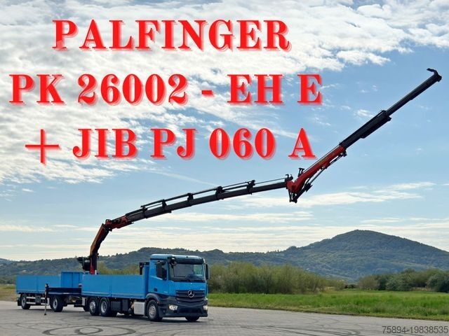 Кран-манипулятор на шасси грузовика MERCEDES-BENZ ANTOS 2545*PK 26002-EHE+JIB PJ060A+Anhänger/FUNK
