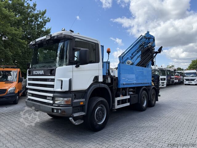 Кран-манипулятор на шасси грузовика Scania P124 360 6X6 Palfinger 48000 bis 32 Meter