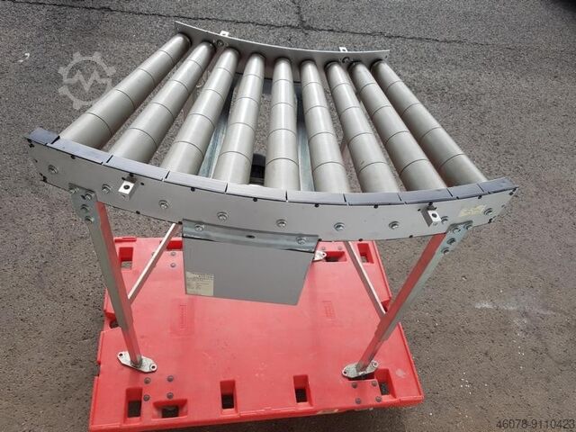 Роликовый криволинейный конвейер влево, роликовая кривая Transnorm 45°-565-500 IR750