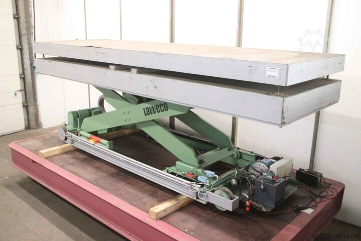 Ножничный подъёмный стол с весовым модулем LAWECO Traglast 2000 kg  4000 x 1420 mm