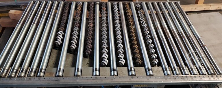 Роликовый конвейер, роликовый транспортер, сортировщик, стрелка Transnorm TS2 800 1980-1250-1150