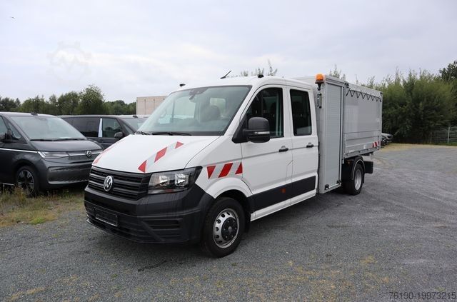Самосвал-фургон VOLKSWAGEN Crafter 55 Doka Kipper + Kran (Fa. Schoon) *AHK