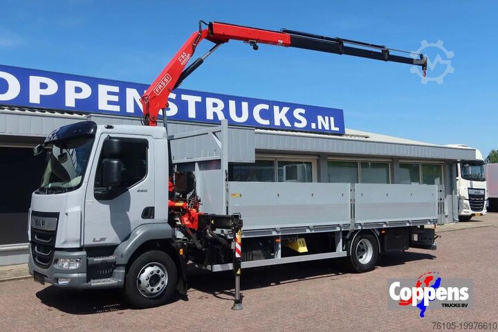 Грузоподъемная платформа DAF LF 260 FA Openwagen + Kraan Fassi F85 B023+ Rad...