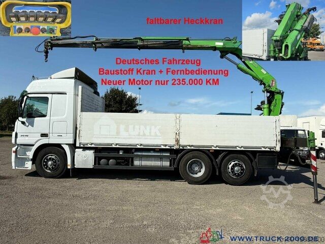 Бортовой грузовик Mercedes-Benz Actros 2546 Kran faltbar+ FB Motor nur 235 TKM *