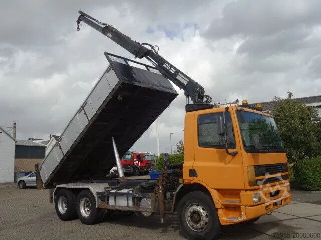 Самосвал DAF 75ATI 320PK KIPPER EN 10 TON HIAB CRAINE,STEELS...