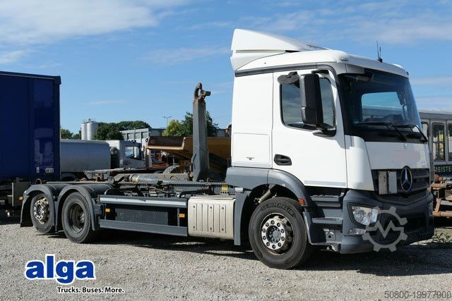 Крюковой мусоровоз MERCEDES-BENZ 2543 L Actros 6x2, Meiller RK 21.70, Lenk-Lift
