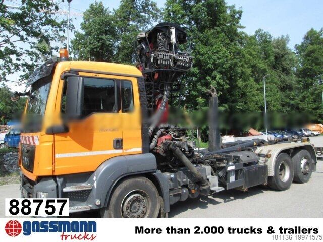 Крюковой мусоровоз MAN TGS 26.400 6x2-4 BL, Lenk-/Liftachse, Kran Epsilon