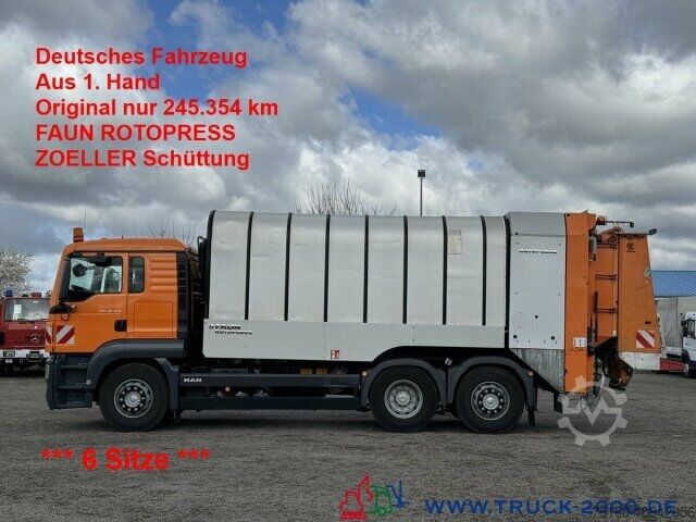 Мусоровоз MAN TGS 26.360 Faun Rotopress 22 m³ Zöller Schüttung