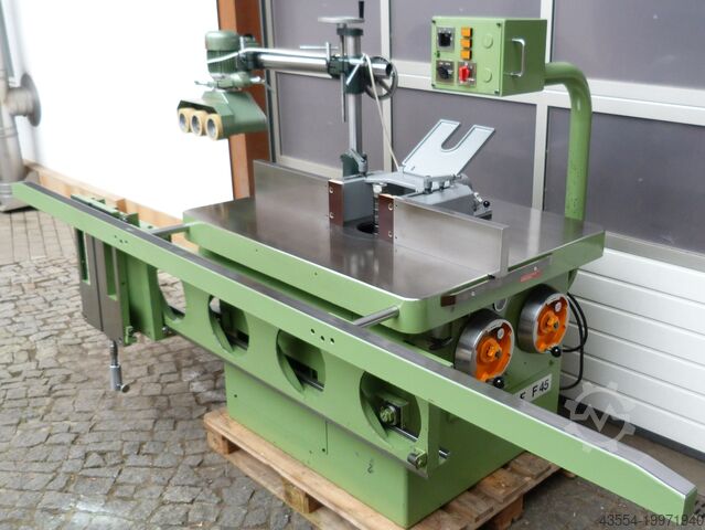 поворотный фрезерный станок поворотный шпиндельный фрезерный станок фрезерный станок KÖLLE mit Lieferung nach D und in EU F45 m Vorschub u Rolltisch TOP ZUSTAND