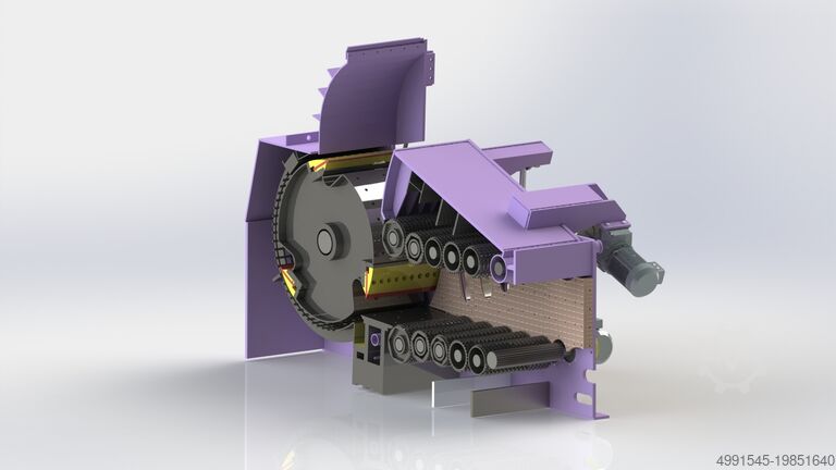 Барабанная щепорезка с вибрационным загрузочным лотком EFO Makina TH 600 / 1050 / 11