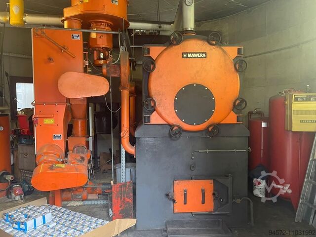 Отопительная система, отопление древесной щепой Mawera 470 kW (DEMONTIERT!)