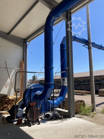 Полный комплект системы аспирации для линии распиловки кругляка. Odsávání k výrobní lince na pořez kulati XC 234