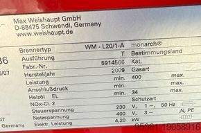 Масляная горелка WEISHAUPT  WM-L20 / 1400 kw /// WEISHAUPT  L7T / 1965kw