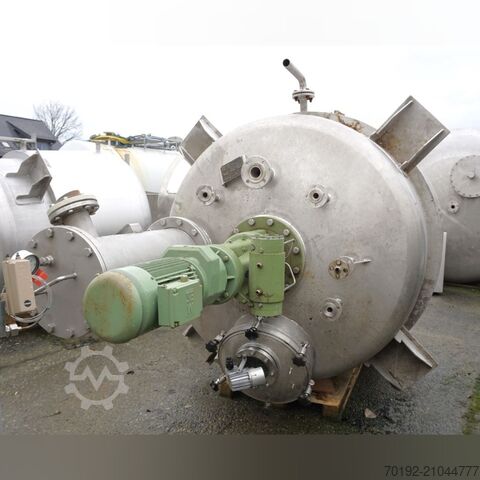 Подвесной вакуумный реактор из V4A объемом 3640 литров с возможностью нагрева/охлаждения и балочным  Roscher Apparatebau K0196