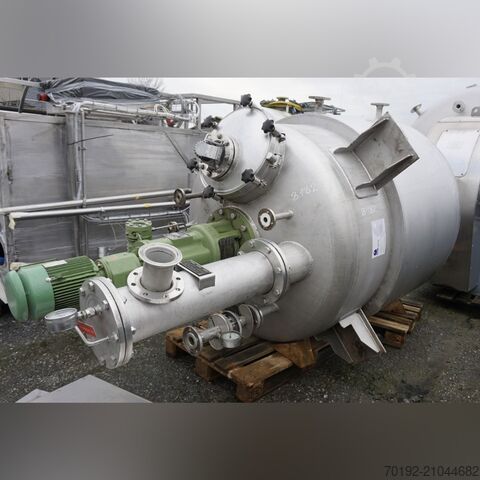 2410-литровый подвесной вакуумный реактор с возможностью нагрева/охлаждения из V4A с балочным мешалк Roscher Apparatebau K0197