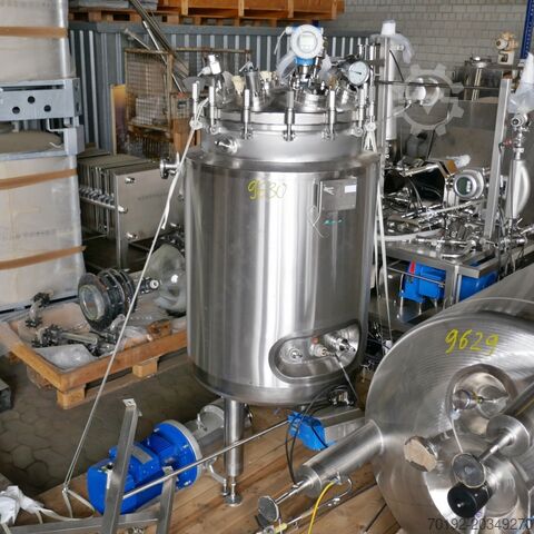 390-литровый нагреваемый/охлаждаемый напорный сосуд из V4A с магнитной мешалкой Pharmatec GmbH 9630