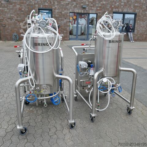 Неиспользованный мобильный фармацевтический процессный бак на 87 литров с возможностью нагрева/охлаж Brinox 9887