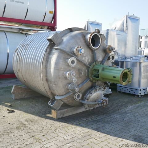 8550-литровый паронагреваемый реактор из V4A с якорным мешалкой Heinrich Nowak 9928