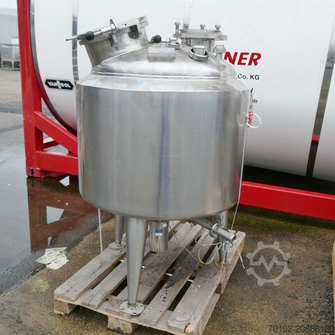 318-литровый подогреваемый/охлаждаемый сосуд высокого давления из V4A с фланцем для мешалки Diessel B0075