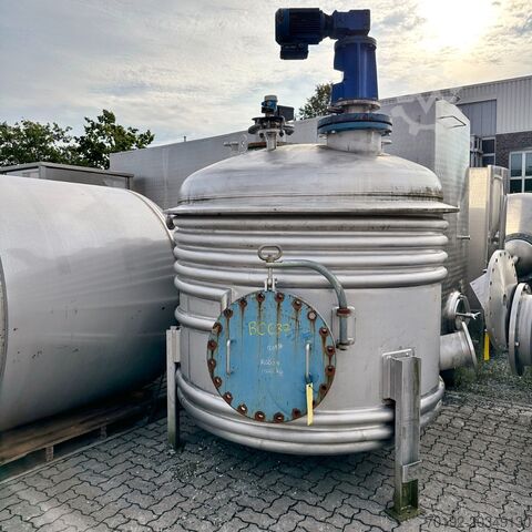 4413-литровый вакуумный напорный резервуар из V4A с возможностью нагрева/охлаждения и пропеллерным м HANAG B0037