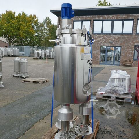 198-литровая нагреваемая/охлаждаемая емкость под давлением из V4A с пропеллерной мешалкой. Bioengineering B0056