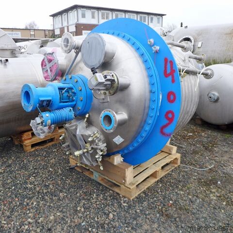 2 420-литровый реактор из V4A с функцией нагрева/охлаждения и балочным мешалкой. HANAG 8759