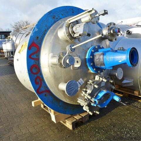 3586-литровый нагреваемый/охлаждаемый реактор из V4A с балочным мешалкой HANAG 8761