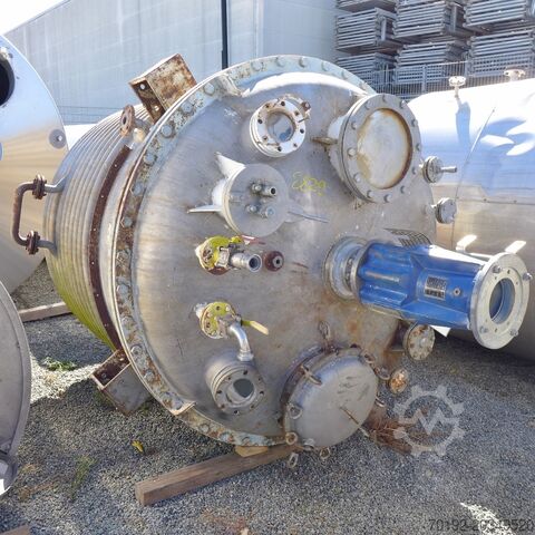 5000-литровая нагреваемая/охлаждаемая ёмкость высокого давления из V4A с балочным мешалкой Stöcklin 8829