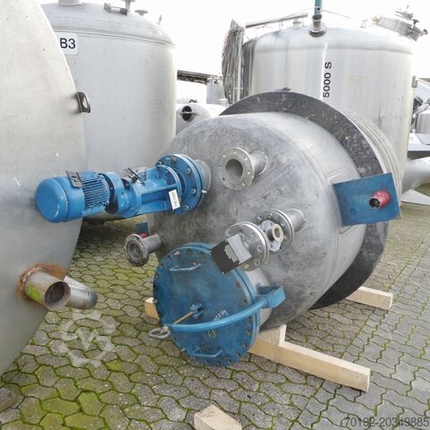 2750-литровый нагреваемый/охлаждаемый напорный сосуд из V4A Kleiser und Lösch 8080