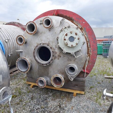 8651-литровый реактор/напорный бак из V2A с рамным лопастным мешалкой  9203