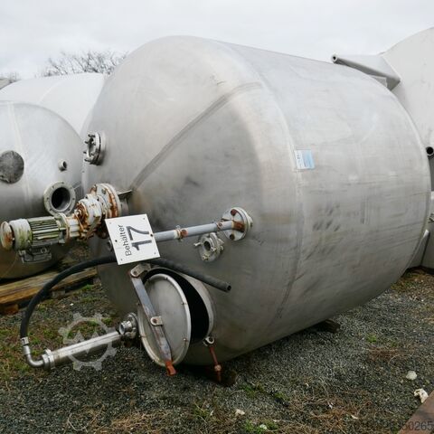 Резервуар V2A объемом 6500 литров с наклонной лопастной мешалкой  7153