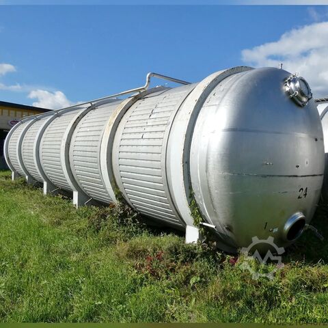 72 500-литровый горизонтальный нагреваемый/охлаждаемый резервуар из V2A.  B0114