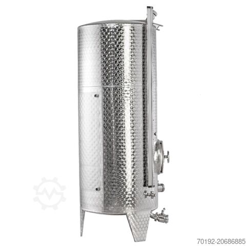 Заводской новый 1000-литровый бродильно-накопительный бак из нержавеющей стали V2A с функцией нагрев  K0181