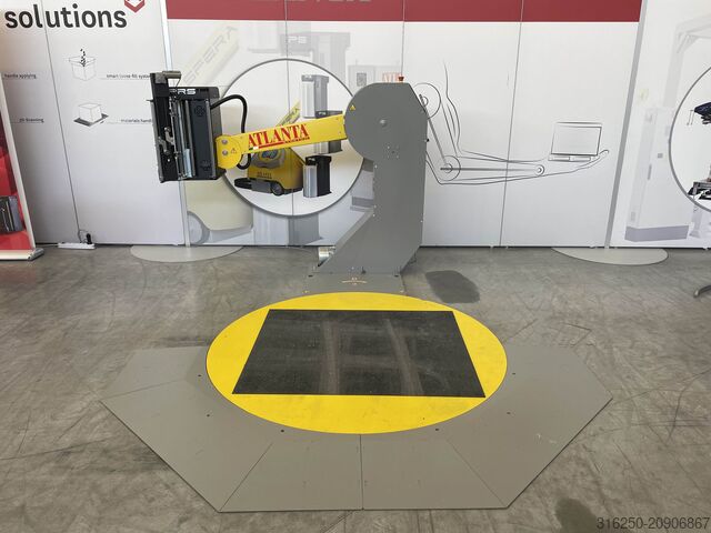 Обмотчик паллет Поворотный стол для натяжения ATLANTA - mit Doppel Schnurbildung MYTHO - flacher Drehteller