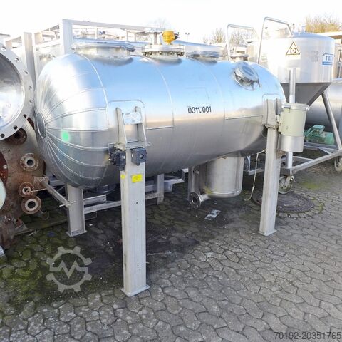 Изолированный напорный бак объемом 1600 литров из V4A INDAP Industrieapparate 9049