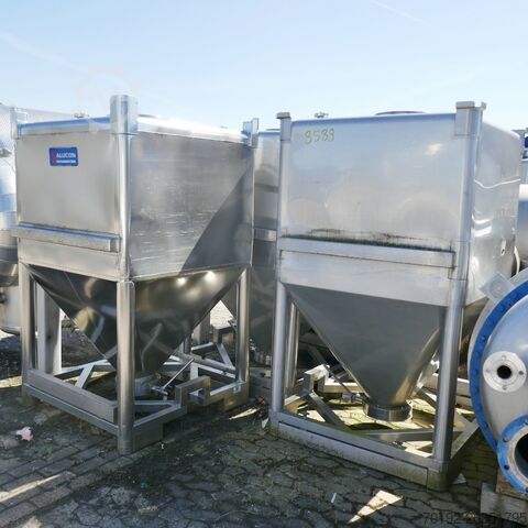 Контейнер для сыпучих продуктов объемом 1950 литров из V4A  8588