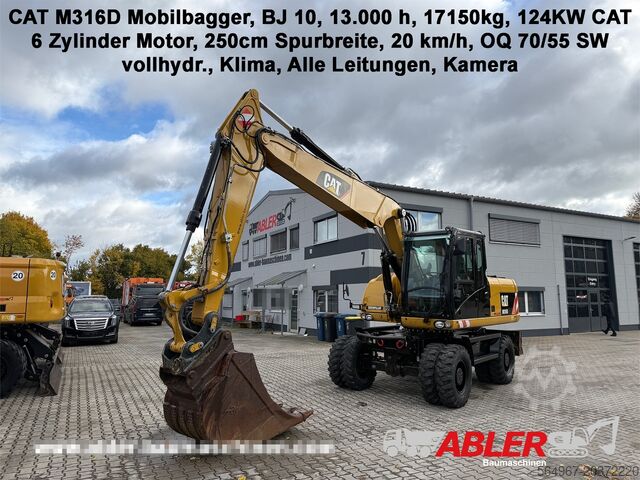 Мобильный экскаватор Caterpillar M 316 D OQ70/55 Klima Mobilbagger