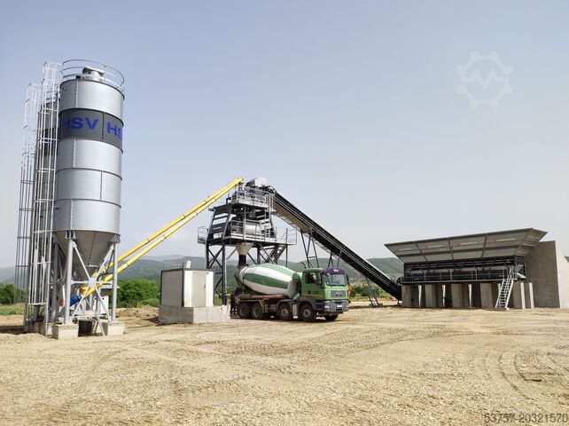 бетонный завод, бетоносмесительный узел CONSTMACH Concrete Plant 160M3 Stationary Concrete Batching Plant