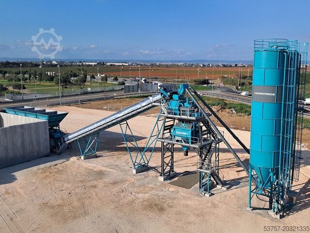 бетонный завод, бетоносмесительный узел CONSTMACH Concrete Batching Plant 120M3 Stationary Concrete Batching Plant