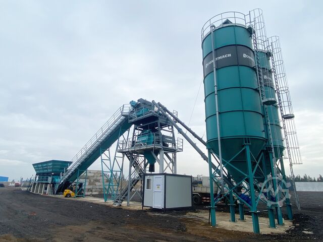 бетонный завод, бетоносмесительный узел CONSTMACH Concrete Batching Plant 100M3 Stationary Concrete Batching Plant