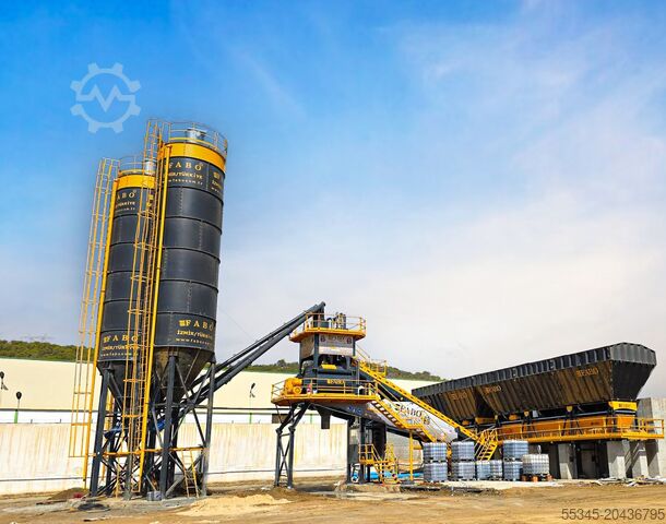 бетонный завод, бетоносмесительный узел FABO Concrete Mixing Plant 120 m3 Concrete Mixing Plant