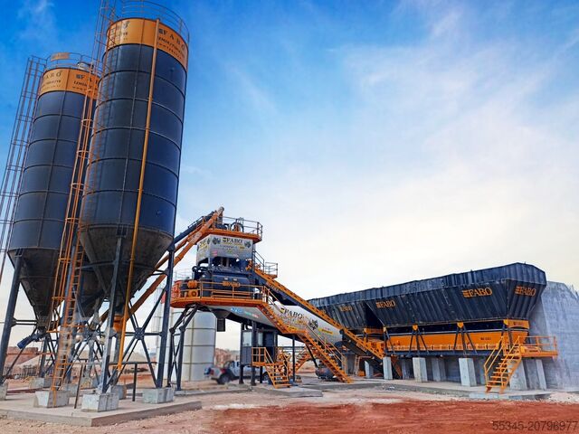 стационарный бетонный завод FABO Concrete Mixing Plant 180 m3 Concrete Mixing Plant