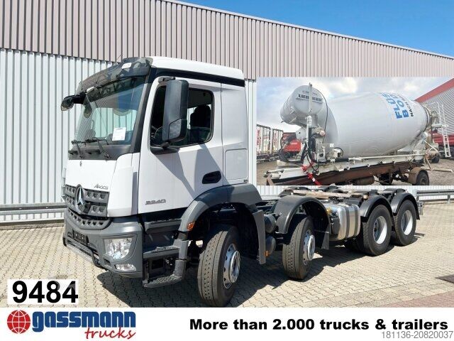 Мобильный бетонный завод Mercedes-Benz Arocs 3240 8x4,Betonmischer Liebherr HTM 904F 9m³
