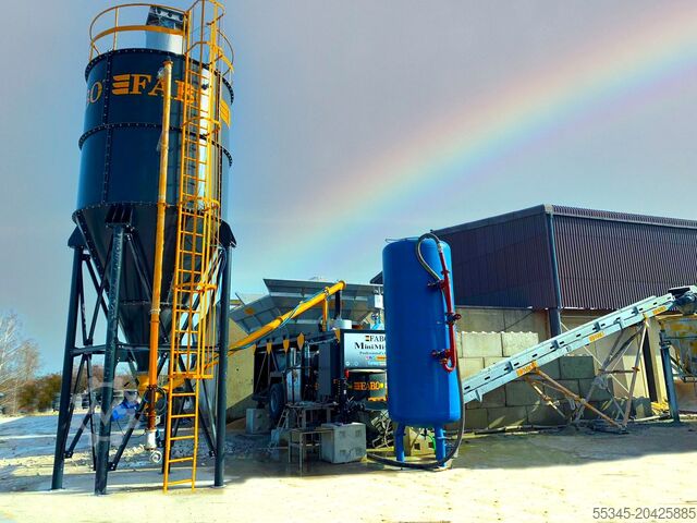 бетонный завод / бетоносмесительная установка FABO Mobile Concrete Batching Plant 30 m3/h Mobile Concrete Batching Plant