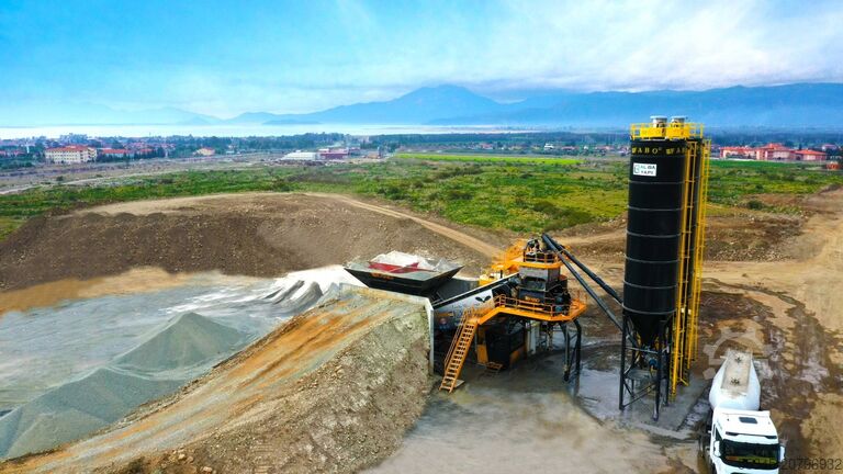 мобильный бетонный завод FABO Mobile Concrete Mixing Plant 100m³/h Mobile Concrete Batching Plant