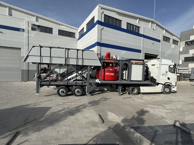 Бетоносмесительная установка Polygonmach PAC 60m3/hour site type plant