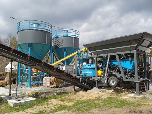 бетонный завод / бетоносмесительная установка CONSTMACH Concrete Mixing Plant 30M3/H Small Mobil Concrete Mixing Plant