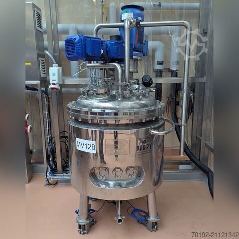 200-литровый подогреваемый/охлаждаемый сосуд высокого давления из V4A с якорной и диспергирующей меш  K0201